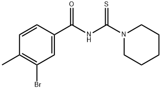 3-bromo-4-methyl-N-(1-piperidinylcarbonothioyl)benzamide,642980-08-3,结构式