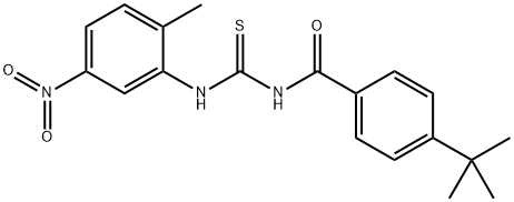 4-tert-butyl-N-{[(2-methyl-5-nitrophenyl)amino]carbonothioyl}benzamide Structure