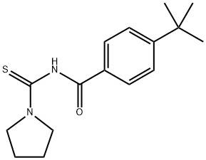 4-tert-butyl-N-(1-pyrrolidinylcarbonothioyl)benzamide Structure