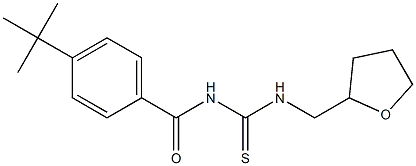 4-tert-butyl-N-{[(tetrahydro-2-furanylmethyl)amino]carbonothioyl}benzamide 结构式