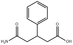 5-amino-5-oxo-3-phenylpentanoic acid 化学構造式