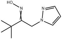 (2Z)-3,3-dimethyl-1-(1H-pyrazol-1-yl)butan-2-one oxime 结构式