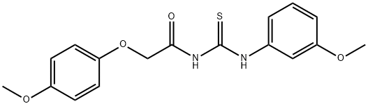2-(4-methoxyphenoxy)-N-{[(3-methoxyphenyl)amino]carbonothioyl}acetamide 结构式