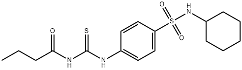 N-[({4-[(cyclohexylamino)sulfonyl]phenyl}amino)carbonothioyl]butanamide Struktur