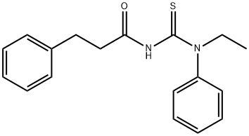 N-{[ethyl(phenyl)amino]carbonothioyl}-3-phenylpropanamide 结构式