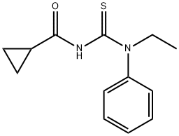 N-{[ethyl(phenyl)amino]carbonothioyl}cyclopropanecarboxamide Structure
