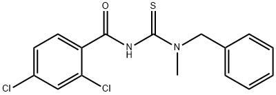N-{[benzyl(methyl)amino]carbonothioyl}-2,4-dichlorobenzamide Struktur