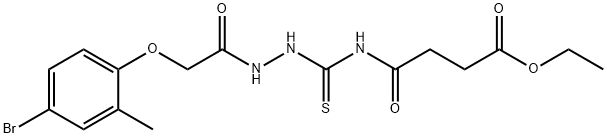 ethyl 4-[({2-[(4-bromo-2-methylphenoxy)acetyl]hydrazino}carbonothioyl)amino]-4-oxobutanoate Structure