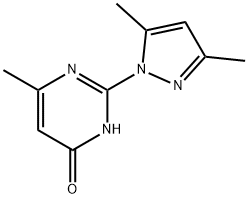 2-(3,5-二甲基-1H-吡唑-1-基)-6-甲基嘧啶-4-醇, 65004-42-4, 结构式