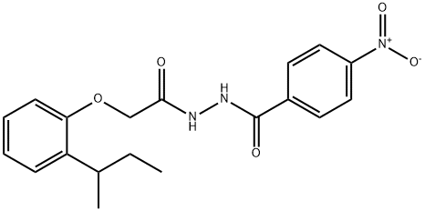 N'-[(2-sec-butylphenoxy)acetyl]-4-nitrobenzohydrazide Struktur