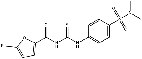 5-bromo-N-[({4-[(dimethylamino)sulfonyl]phenyl}amino)carbonothioyl]-2-furamide Structure