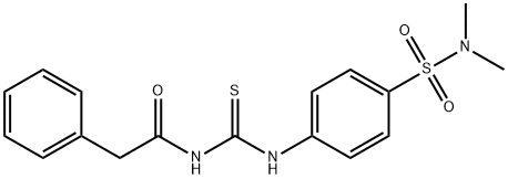 N-[({4-[(dimethylamino)sulfonyl]phenyl}amino)carbonothioyl]-2-phenylacetamide Struktur