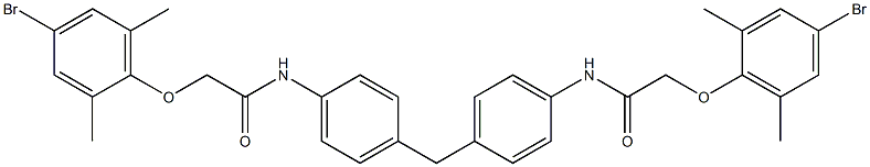 N,N'-[methylenebis(4,1-phenylene)]bis[2-(4-bromo-2,6-dimethylphenoxy)acetamide] Structure