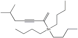 Stannane, tributyl(5-methyl-1-methylene-2-hexynyl)- Structure