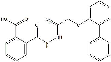 2-({2-[(2-biphenylyloxy)acetyl]hydrazino}carbonyl)benzoic acid Structure