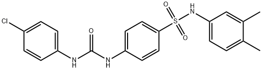 4-({[(4-chlorophenyl)amino]carbonyl}amino)-N-(3,4-dimethylphenyl)benzenesulfonamide Structure