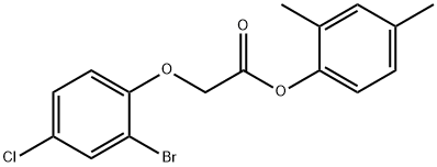 2,4-dimethylphenyl (2-bromo-4-chlorophenoxy)acetate Structure