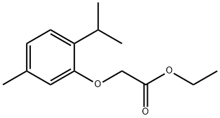 Acetic acid, [5-methyl-2-(1-methylethyl)phenoxy]-, ethyl ester Struktur