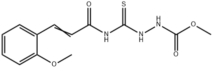 methyl 2-({[3-(2-methoxyphenyl)acryloyl]amino}carbonothioyl)hydrazinecarboxylate Struktur