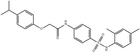 N-(4-{[(2,4-dimethylphenyl)amino]sulfonyl}phenyl)-2-(4-isopropylphenoxy)acetamide Struktur