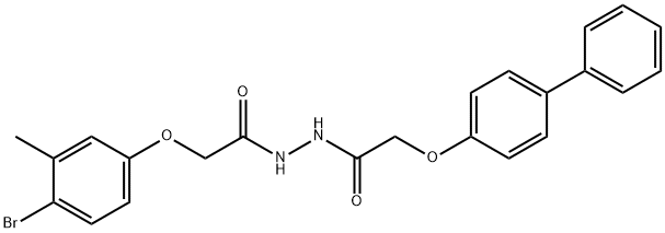 2-(4-biphenylyloxy)-N'-[(4-bromo-3-methylphenoxy)acetyl]acetohydrazide Structure