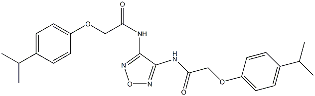 2-(4-propan-2-ylphenoxy)-N-[4-[[2-(4-propan-2-ylphenoxy)acetyl]amino]-1,2,5-oxadiazol-3-yl]acetamide Structure