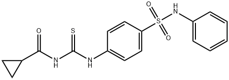 N-[[4-(phenylsulfamoyl)phenyl]carbamothioyl]cyclopropanecarboxamide Struktur