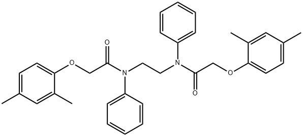 N,N'-1,2-ethanediylbis[2-(2,4-dimethylphenoxy)-N-phenylacetamide],651298-36-1,结构式