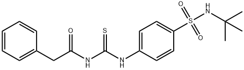 N-[({4-[(tert-butylamino)sulfonyl]phenyl}amino)carbonothioyl]-2-phenylacetamide Structure
