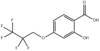Benzoic acid, 2-hydroxy-4-(2,2,3,3,3-pentafluoropropoxy)- Structure