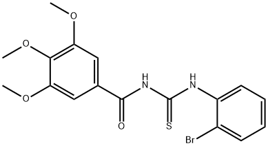 N-{[(2-bromophenyl)amino]carbonothioyl}-3,4,5-trimethoxybenzamide Structure