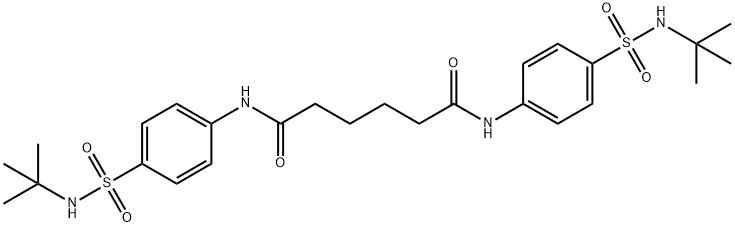 N,N'-bis{4-[(tert-butylamino)sulfonyl]phenyl}hexanediamide Structure