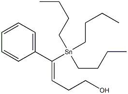 3-Buten-1-ol, 4-phenyl-4-(tributylstannyl)-, (3Z)- Structure