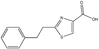 4-Thiazolecarboxylic acid, 2-(2-phenylethyl)- Struktur