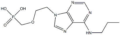 Phosphonic acid, [[2-[6-(propylamino)-9H-purin-9-yl]ethoxy]methyl]- Struktur