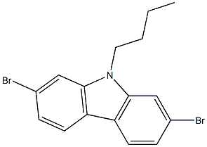 9H-Carbazole, 2,7-dibromo-9-butyl- Struktur