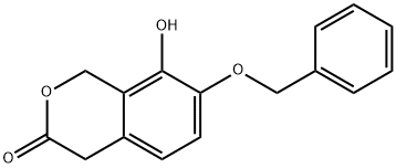 3H-2-Benzopyran-3-one, 1,4-dihydro-8-hydroxy-7-(phenylmethoxy)- Structure