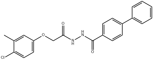 N'-[2-(4-chloro-3-methylphenoxy)acetyl]-4-biphenylcarbohydrazide Structure