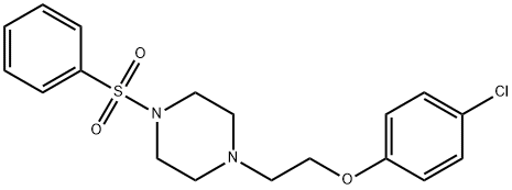 1-[2-(4-chlorophenoxy)ethyl]-4-(phenylsulfonyl)piperazine Structure