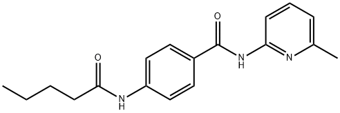 N-(6-methylpyridin-2-yl)-4-(pentanoylamino)benzamide,663184-70-1,结构式