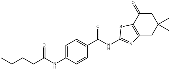 N-(5,5-dimethyl-7-oxo-4,6-dihydro-1,3-benzothiazol-2-yl)-4-(pentanoylamino)benzamide|