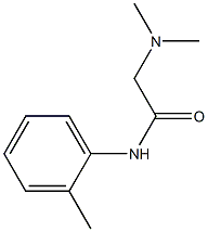 2-dimethylamino-N-(2-methylphenyl)acetamide 结构式