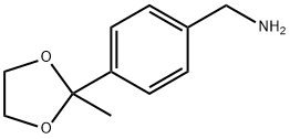 Benzenemethanamine, 4-(2-methyl-1,3-dioxolan-2-yl)- Structure