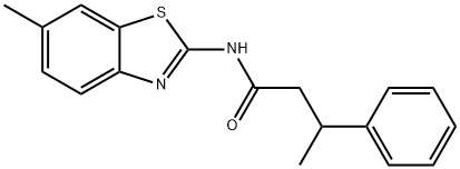 N-(6-methyl-1,3-benzothiazol-2-yl)-3-phenylbutanamide Structure