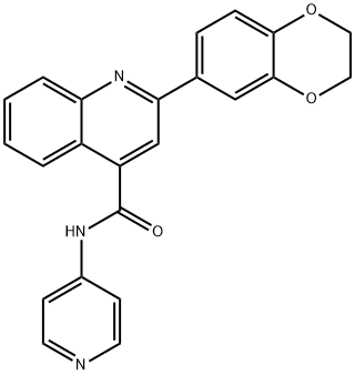 2-(2,3-dihydro-1,4-benzodioxin-6-yl)-N-pyridin-4-ylquinoline-4-carboxamide Structure