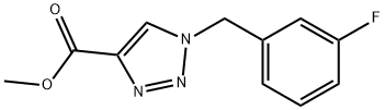 methyl 1-[(3-fluorophenyl)methyl]-1H-1,2,3-triazole-4-carboxylate Struktur