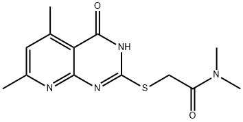 2-((4-hydroxy-5,7-dimethylpyrido[2,3-d]pyrimidin-2-yl)thio)-N,N-dimethylacetamide Structure