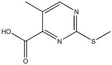 4-Pyrimidinecarboxylic acid, 5-methyl-2-(methylthio)- Struktur