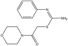 (2-morpholin-4-yl-2-oxoethyl) N'-phenylcarbamimidothioate Structure