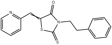 (E)-3-phenethyl-5-(pyridin-2-ylmethylene)-2-thioxothiazolidin-4-one,670269-74-6,结构式